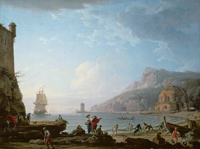 Scena mattutina in una baia, 1752 da Claude Joseph Vernet